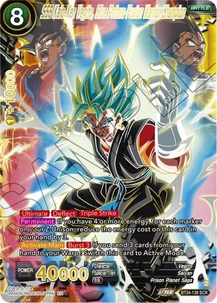 SSB Kaio-Ken Vegito, Blue Potara-Fusion Warrior Champion (Collector Booster Gold)