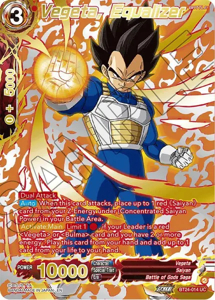 Vegeta, Equalizer (Collector Booster Gold)