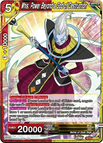 Whis, Power Beyond a God of Destruction