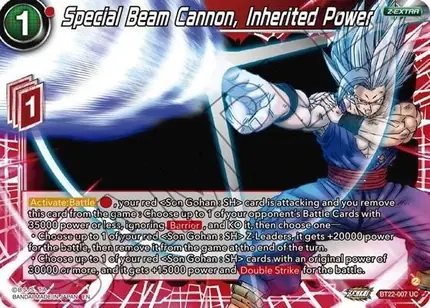 Special Beam Cannon, Inherited Power