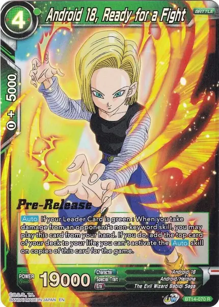 Android 18, Ready for a Fight