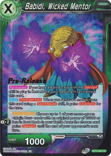 Babidi, Wicked Mentor