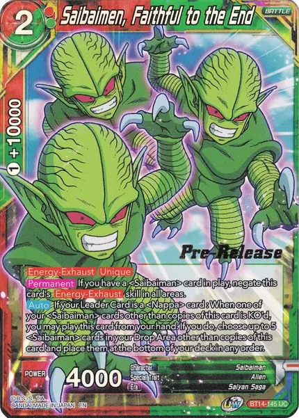 Saibaimen, Faithful to the End