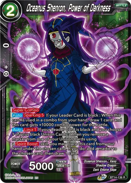 Oceanus Shenron, Power of Darkness