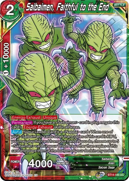 Saibaimen, Faithful to the End