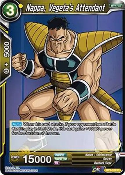 Nappa, Vegeta's Attendant