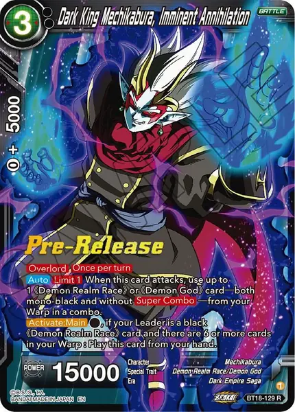 Dark King Mechikabura, Imminent Annihilation