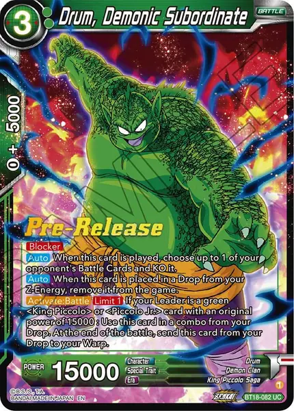 Drum, Demonic Subordinate