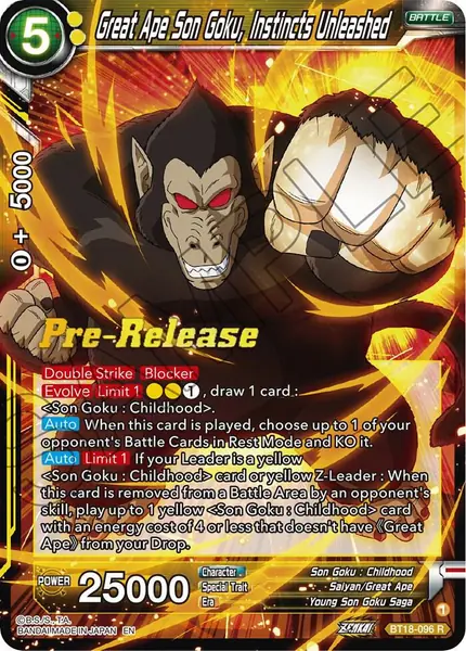 Great Ape Son Goku, Instincts Unleashed