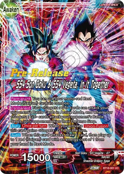 Son Goku & Vegeta // SS4 Son Goku & SS4 Vegeta, In It Together