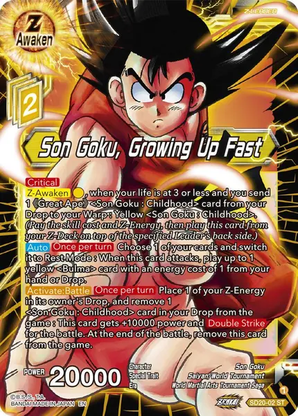 Son Goku, Growing Up Fast (Silver Foil)