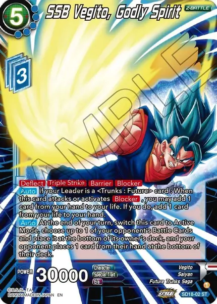SSB Vegito, Godly Spirit (Silver Foil)