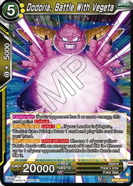 Dodoria, Battle With Vegeta