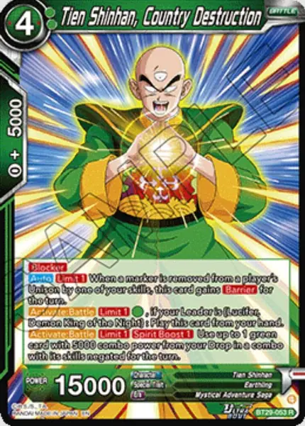 Tien Shinhan, Country Destruction