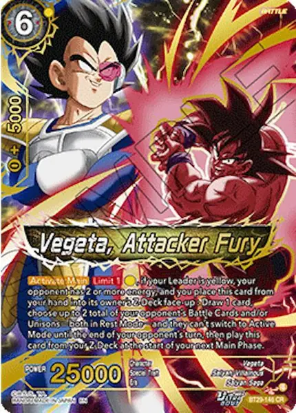 Vegeta, Attacker Fury