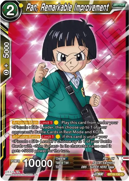 Pan, Remarkable Improvement