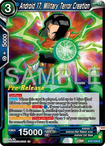 Android 17, Military Terror Creation