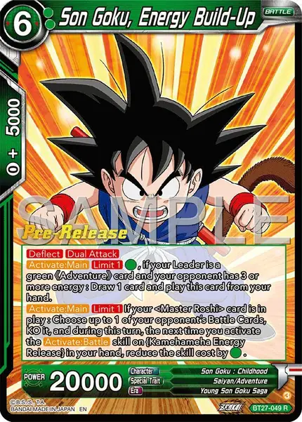 Son goku, Enegry Build-Up