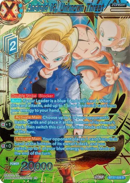 Android 18, Unknown Threat (Gold-Stamped)