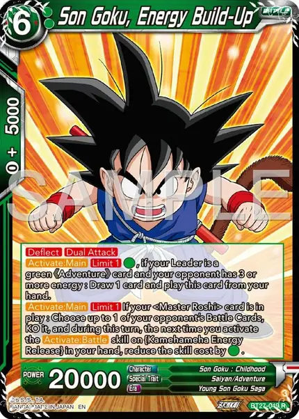 Son goku, Enegry Build-Up