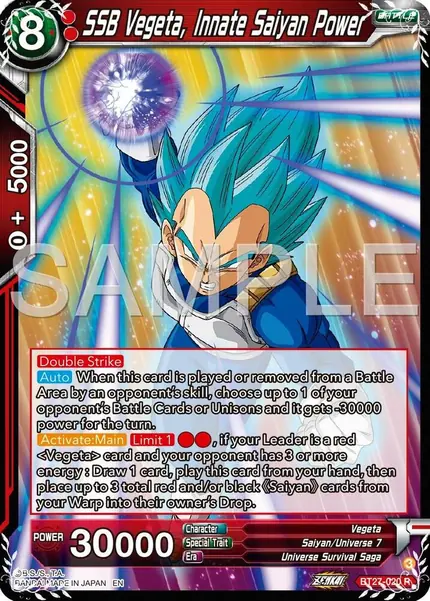 SSB Vegeta, Innate Saiyan Power