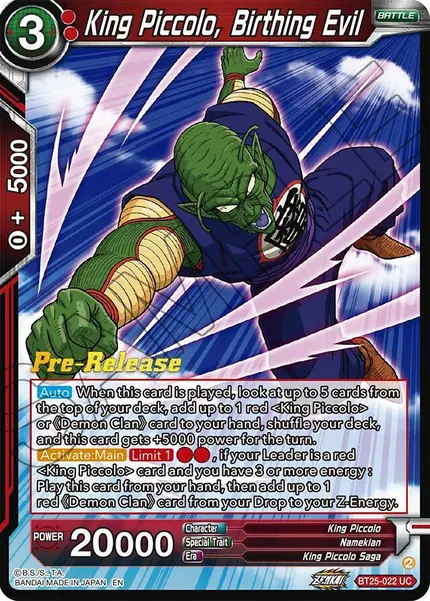 King Piccolo, Birthing Evil