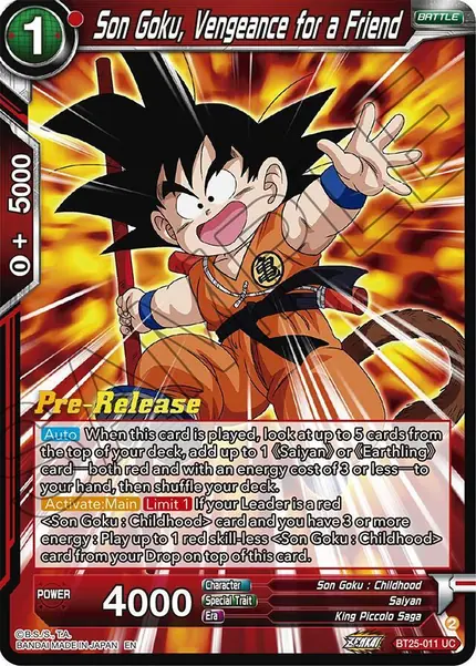 Son Goku, Vengeance for a Friend
