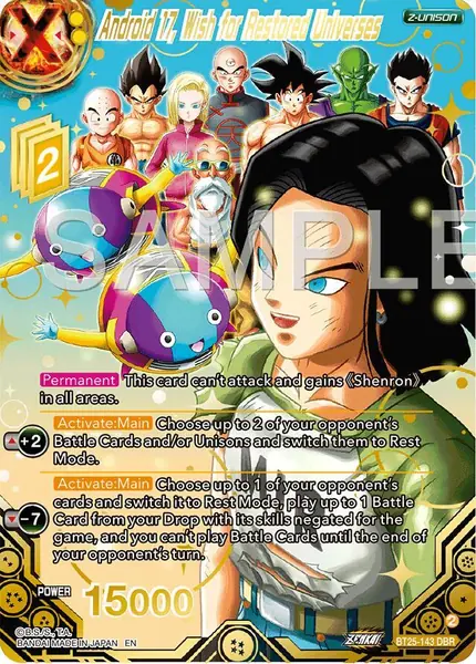 Android 17, Wish for Restored Universes (DBR)