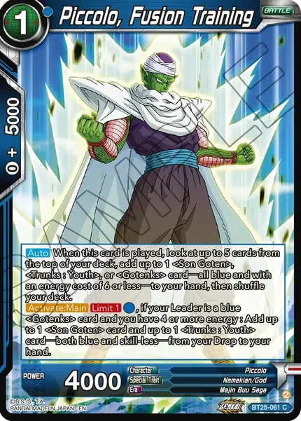 Piccolo, Fusion Training