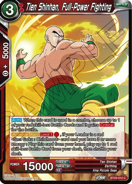 Tien Shinhan, Full-Power Fighting