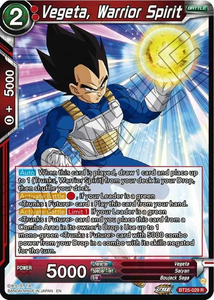 Vegeta, Warrior Spirit