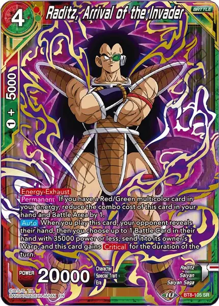 Raditz, Arrival of the Invader