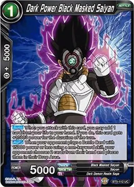 Dark Power Black Masked Saiyan