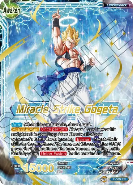 Son Goku & Vegeta // Miracle Strike Gogeta (Gold Stamped)