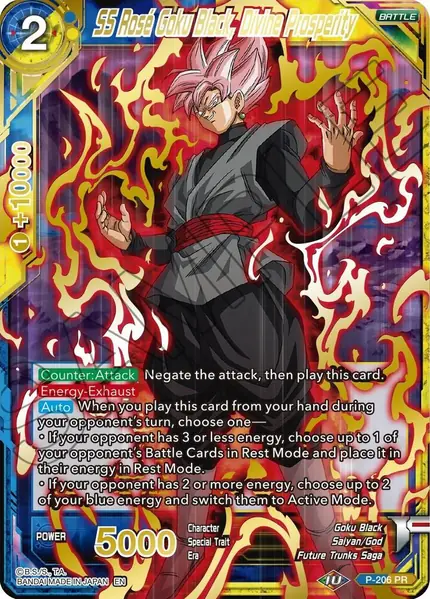 SS Rose Goku Black, Divine Prosperity (Gold Stamped)