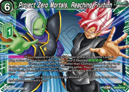 Project Zero Mortals, Reaching Fruition