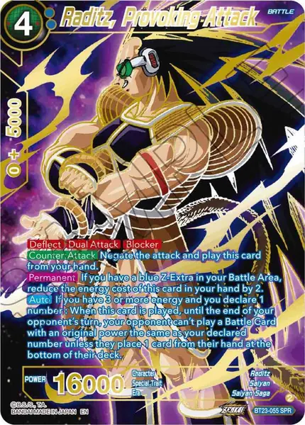 Raditz, Provoking Attack (SPR)