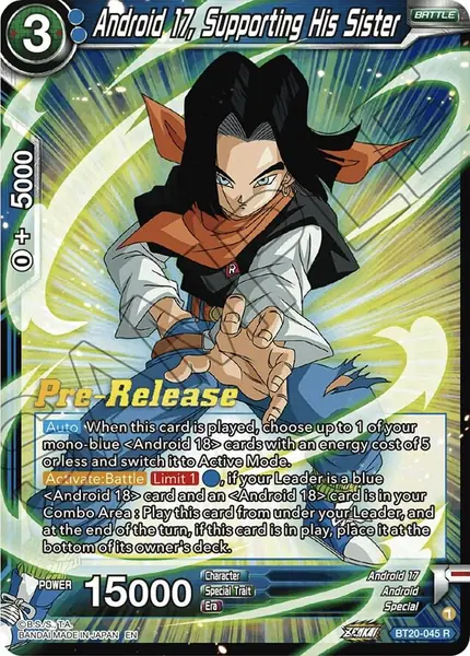 Android 17, Supporting His Sister