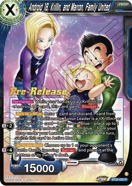 Android 18, Krillin, and Maron, Family United