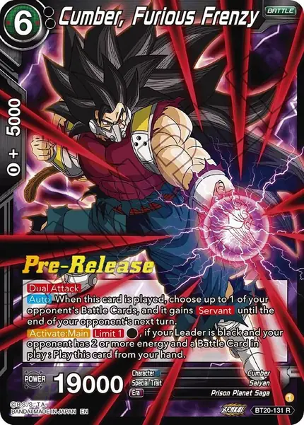 Cumber, Furious Frenzy