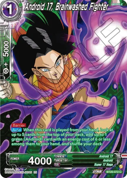 Android 17, Brainwashed Fighter (Silver Foil)