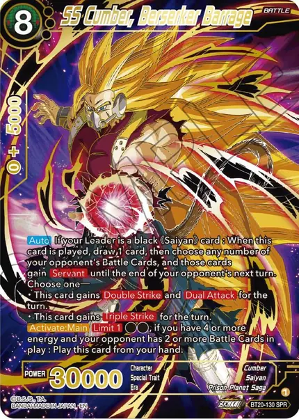 SS Cumber, Berserker Barrage (SPR)