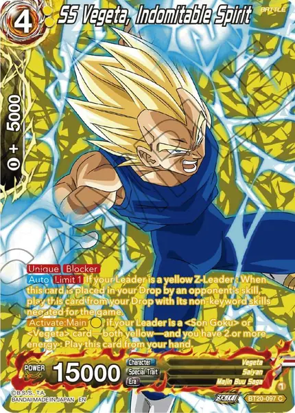 SS Vegeta, Indomitable Spirit (Silver Foil)
