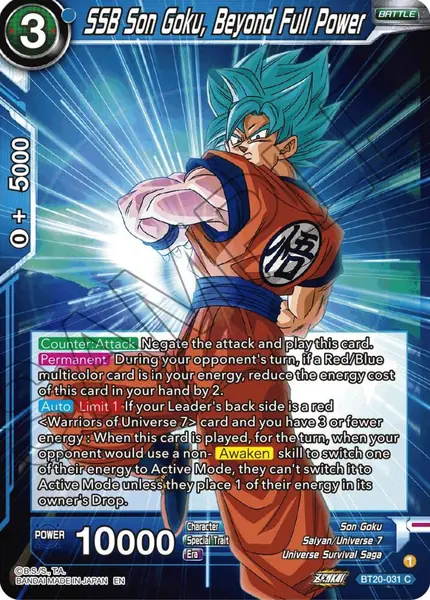SSB Son Goku, Beyond Full Power