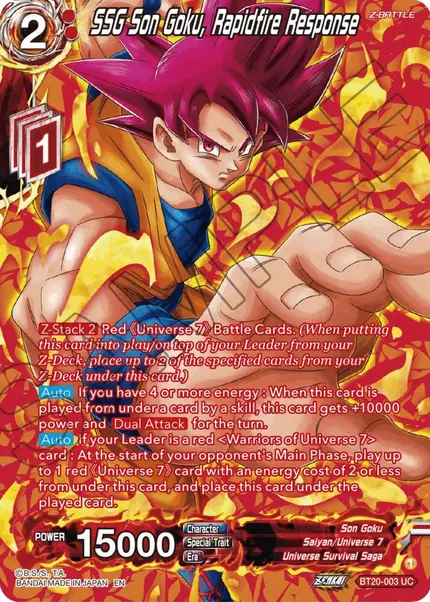 SSG Son Goku, Rapidfire Response (Silver Foil)