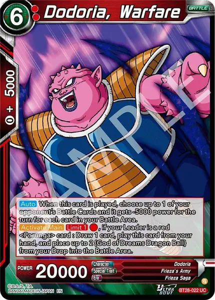 Dodoria, Warfare