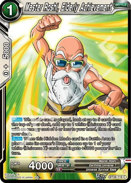 Master Roshi, Elderly Achievement