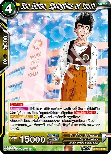 Son Gohan, Springtime of Youth
