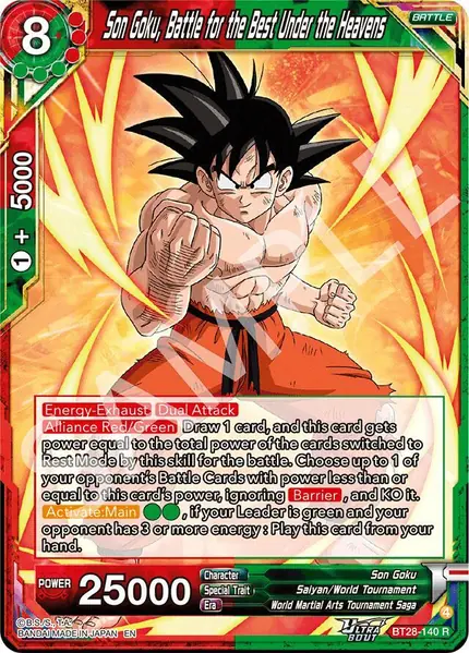 Son Goku, Battle for the Best Under the Heavens