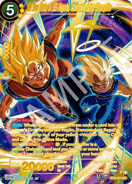 SS Son Goku & SS Vegeta, Acknowledging Strengths (SPR)